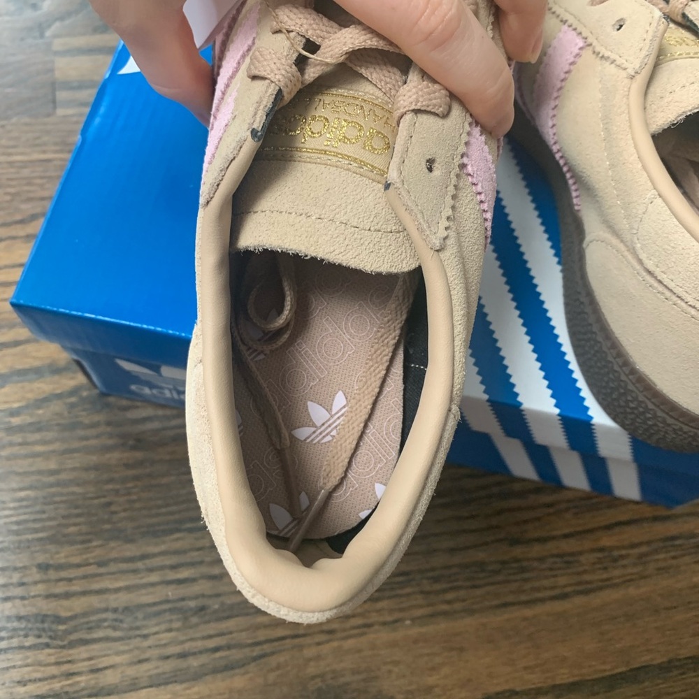 New Adidas Handball Spezial Shoes Warm Sandstone / Clear Pink / Gum Women’s 6.5 - Picture 6 of 9
